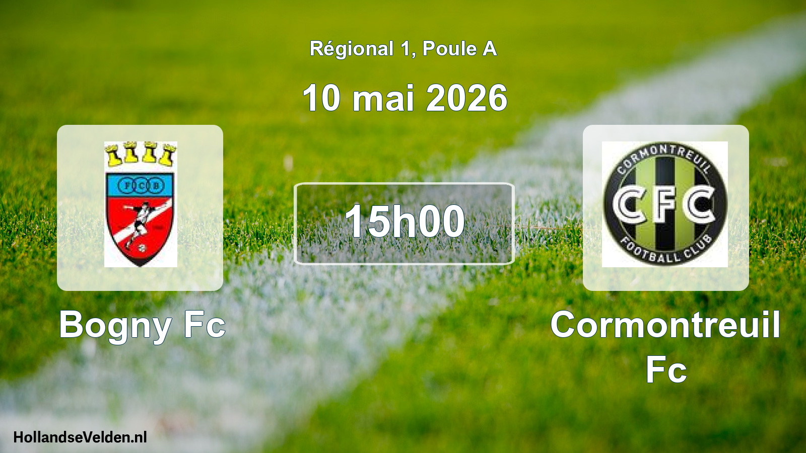 Geplande wedstrijd: Bogny Fc - Cormontreuil Fc (10 mai 2026)