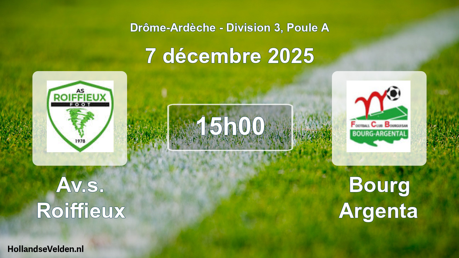 Scheduled Match: Av.s. Roiffieux - Bourg Argenta (7 December 2025)
