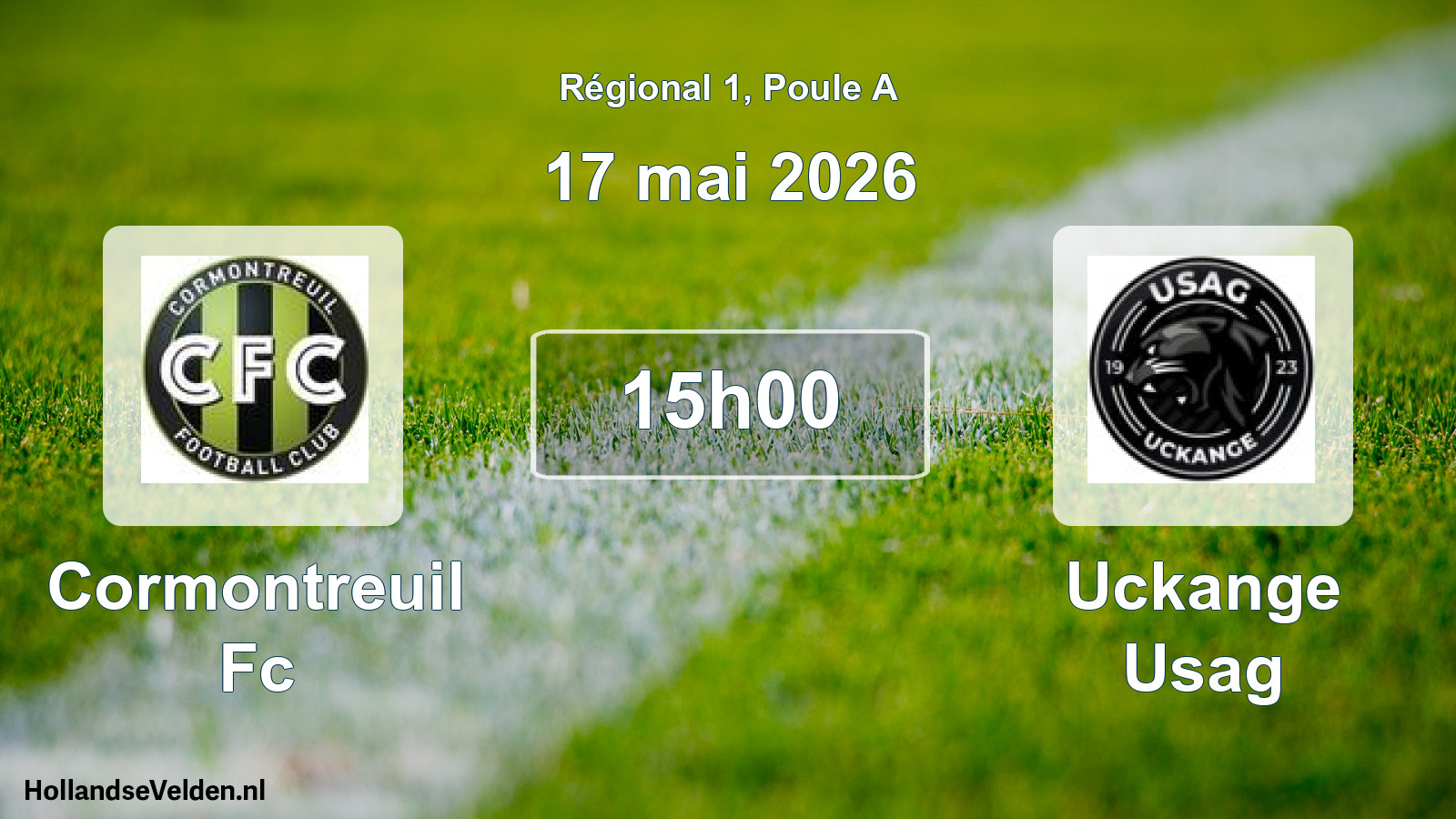 Geplande wedstrijd: Cormontreuil Fc - Uckange Usag (17 mai 2026)