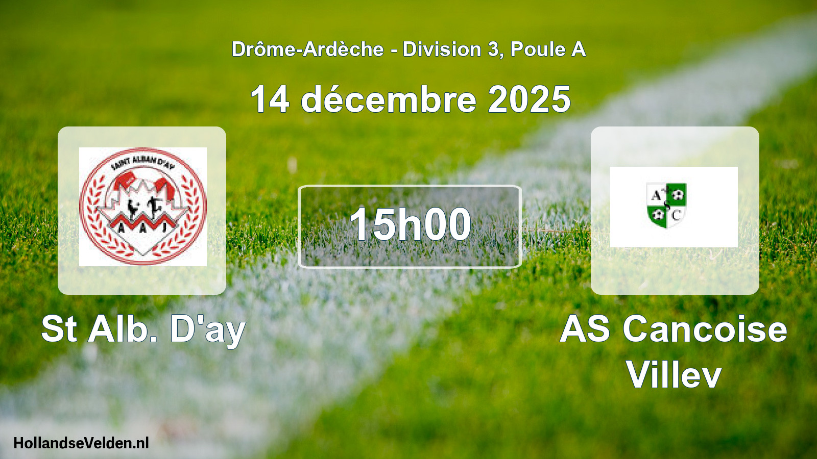 Scheduled Match: St Alb. D'ay - AS Cancoise Villev (14 December 2025)