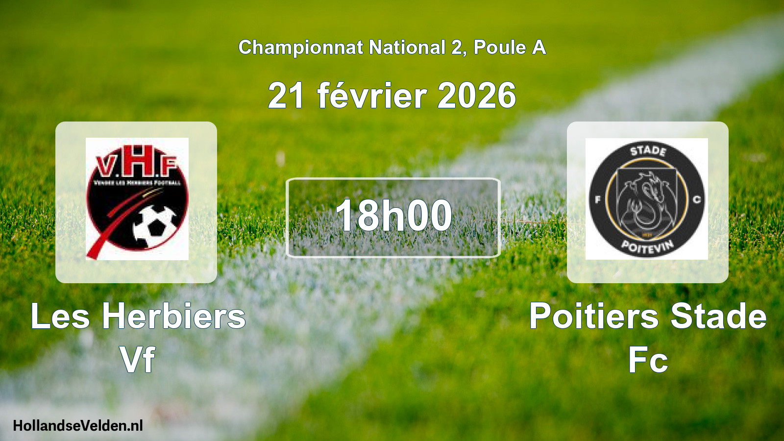 Geplande wedstrijd: Les Herbiers Vf - Poitiers Stade Fc (21 février 2026)