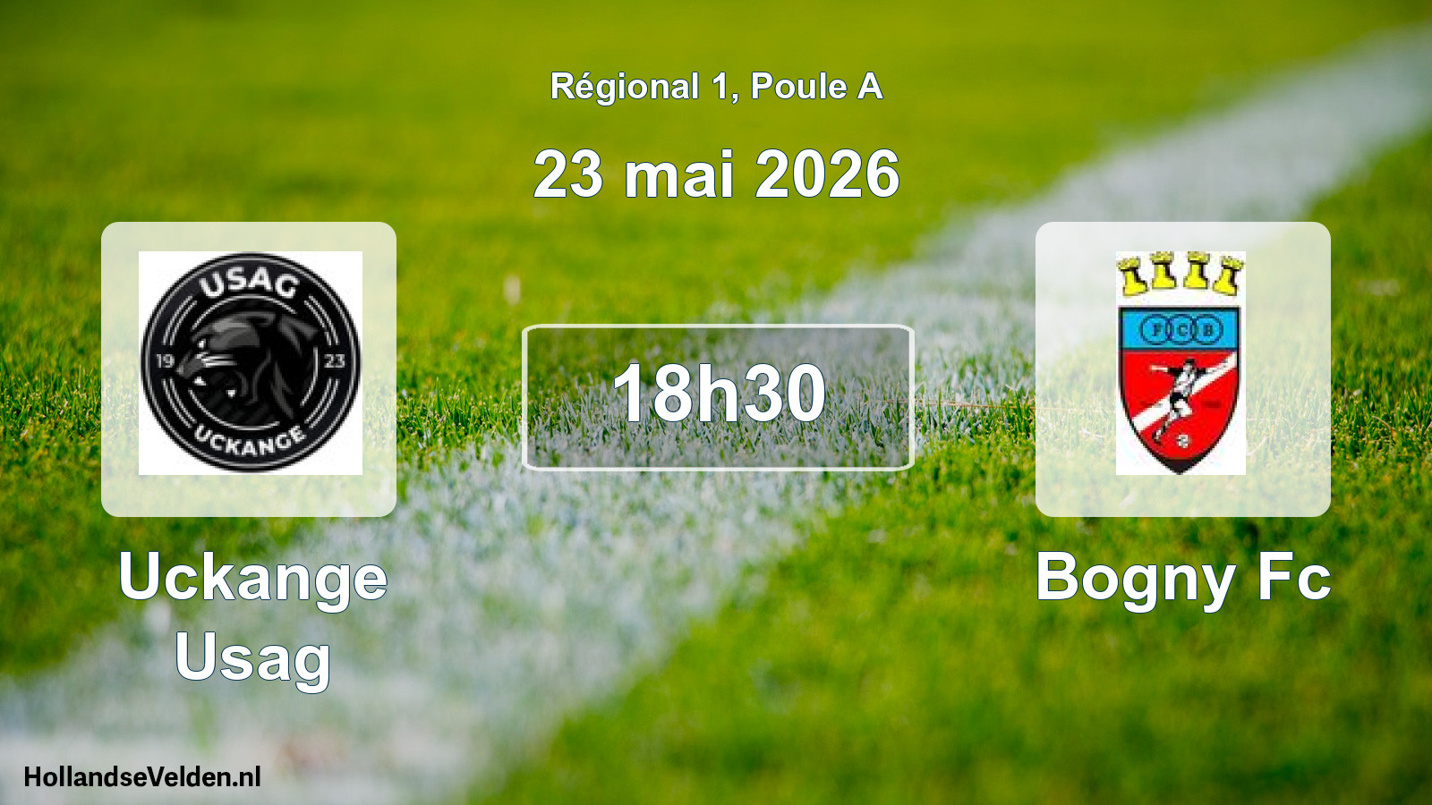 Geplande wedstrijd: Uckange Usag - Bogny Fc (23 mai 2026)
