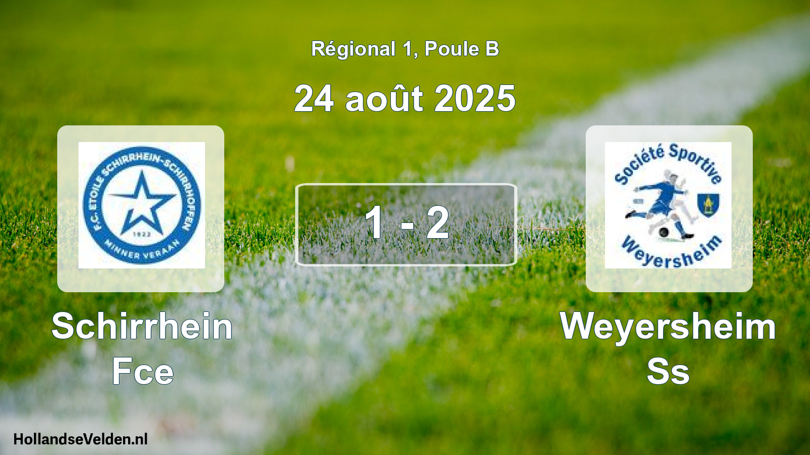 Total number of matches played: Schirrhein Fce - Weyersheim Ss 1 - 2 (24 August 2025)