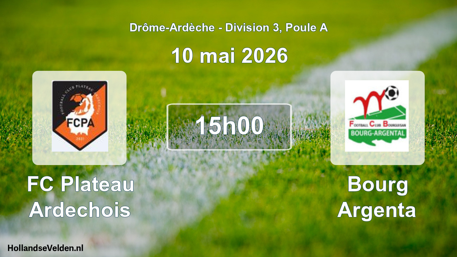 Scheduled Match: FC Plateau Ardechois - Bourg Argenta (10 May 2026)