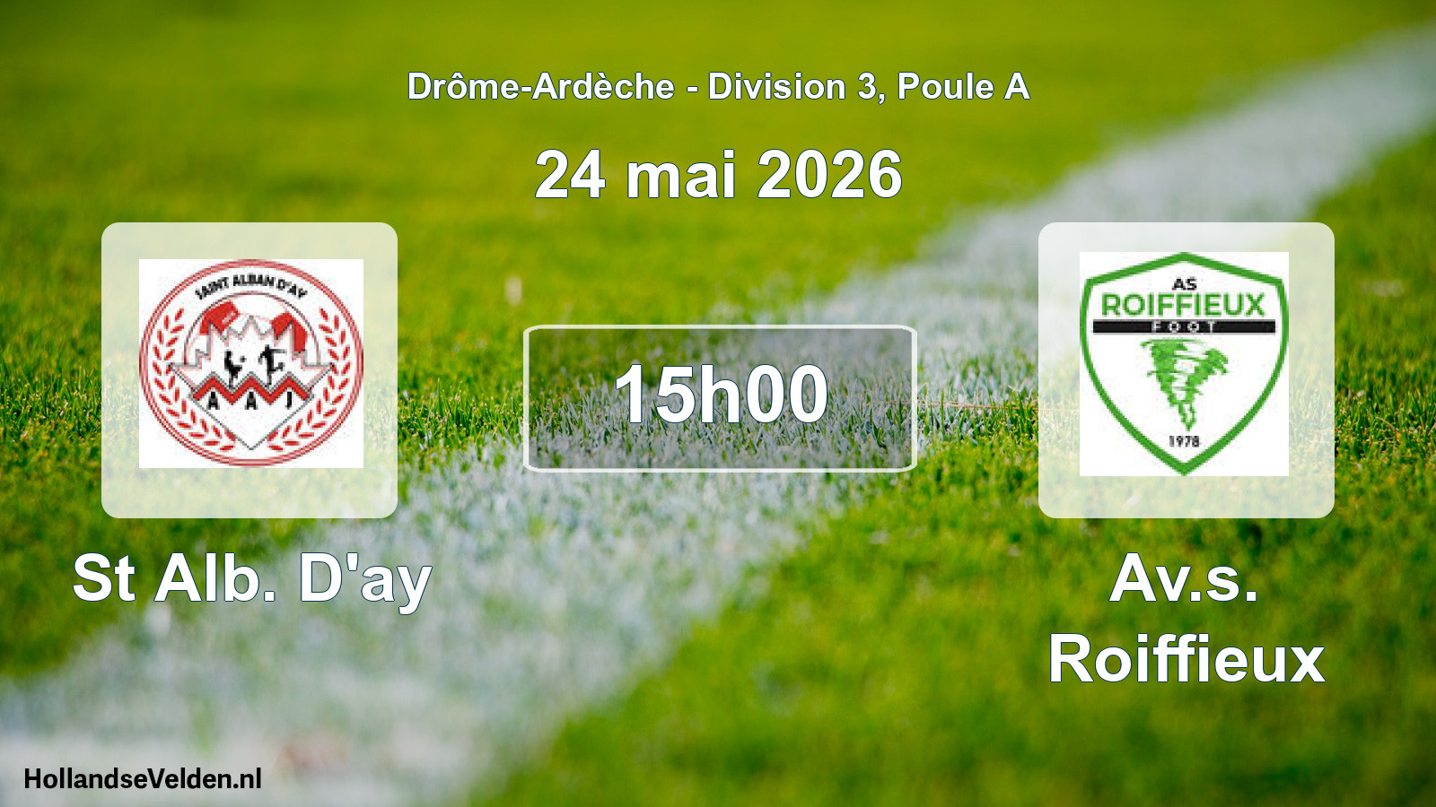 Scheduled Match: St Alb. D'ay - Av.s. Roiffieux (24 May 2026)