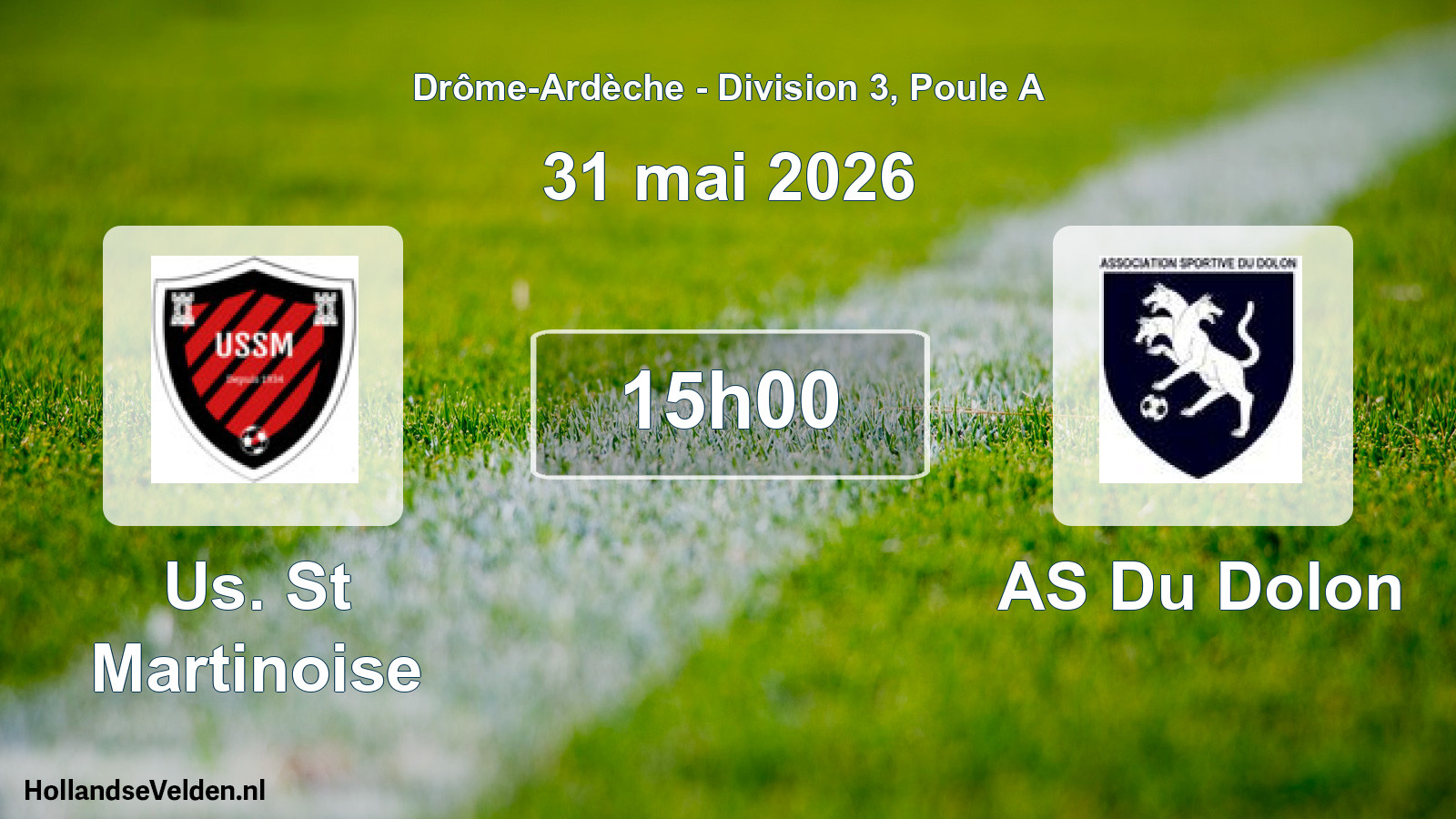 Geplande wedstrijd: Us. St Martinoise - AS Du Dolon (31 mei 2026)