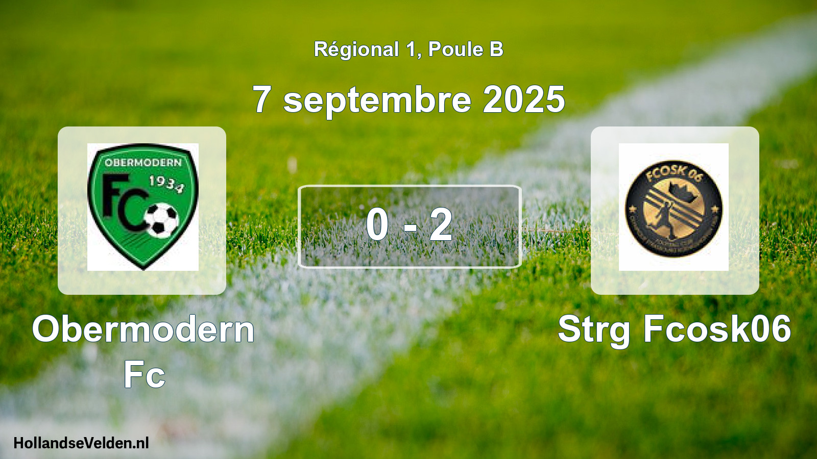 Gespeelde wedstrijd: Obermodern Fc - Strg Fcosk06 0 - 2 (7 septembre 2025)
