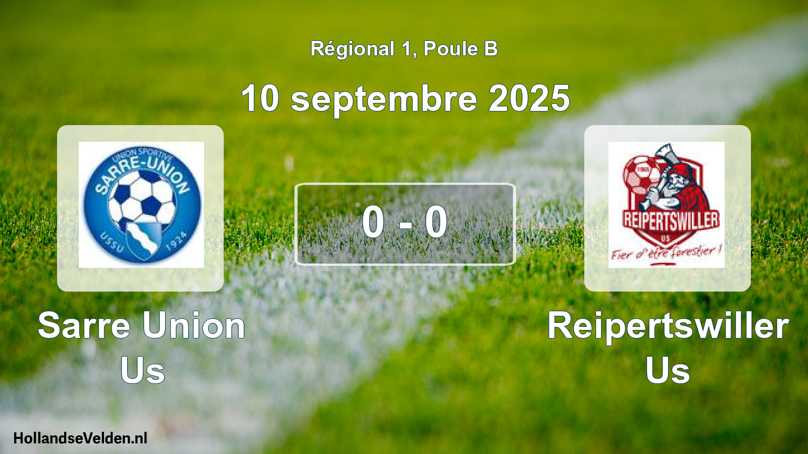 Total number of matches played: Sarre Union Us - Reipertswiller Us 0 - 0 (10 September 2025)