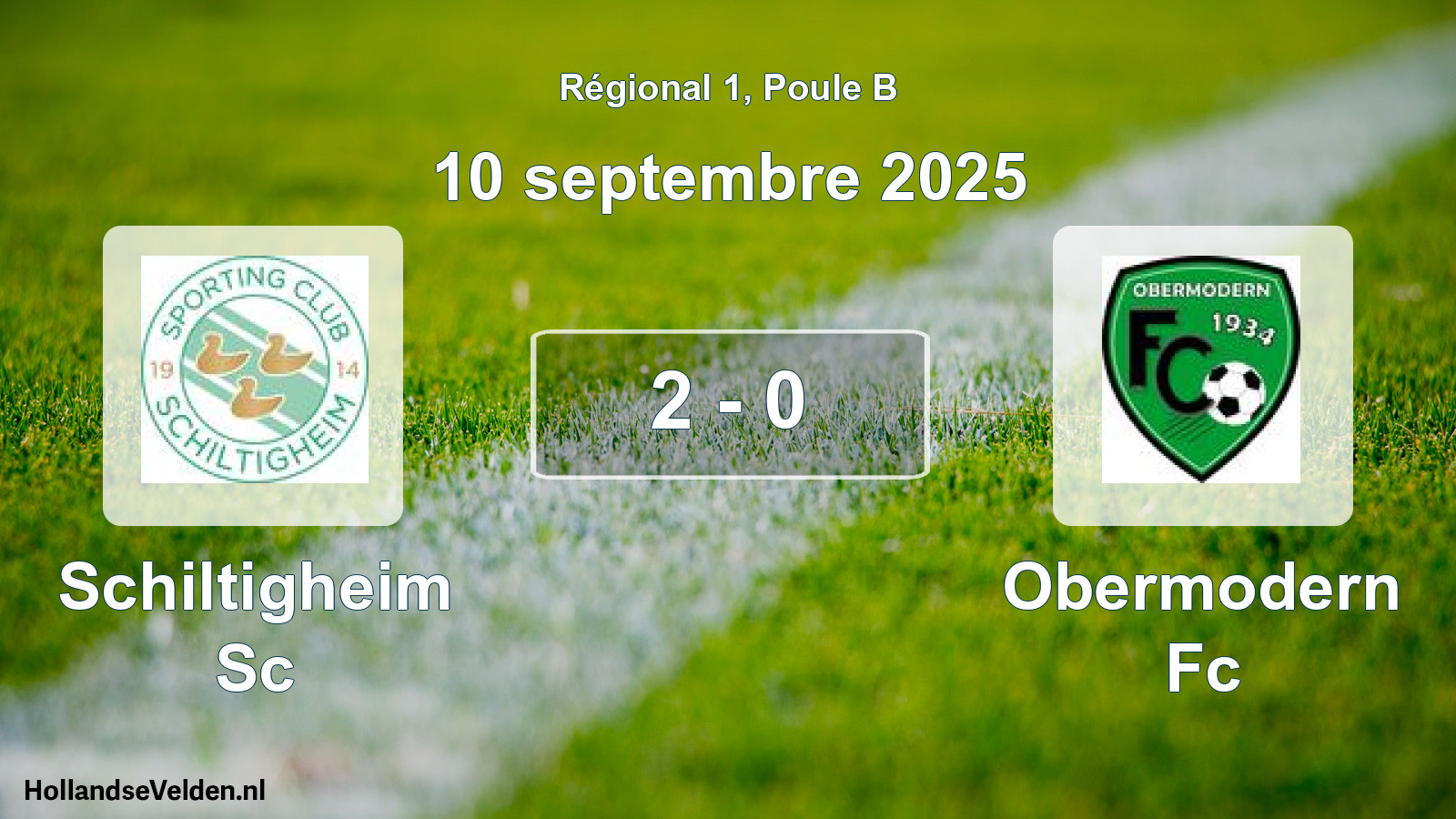 Gespeelde wedstrijd: Schiltigheim Sc - Obermodern Fc 2 - 0 (10 septembre 2025)
