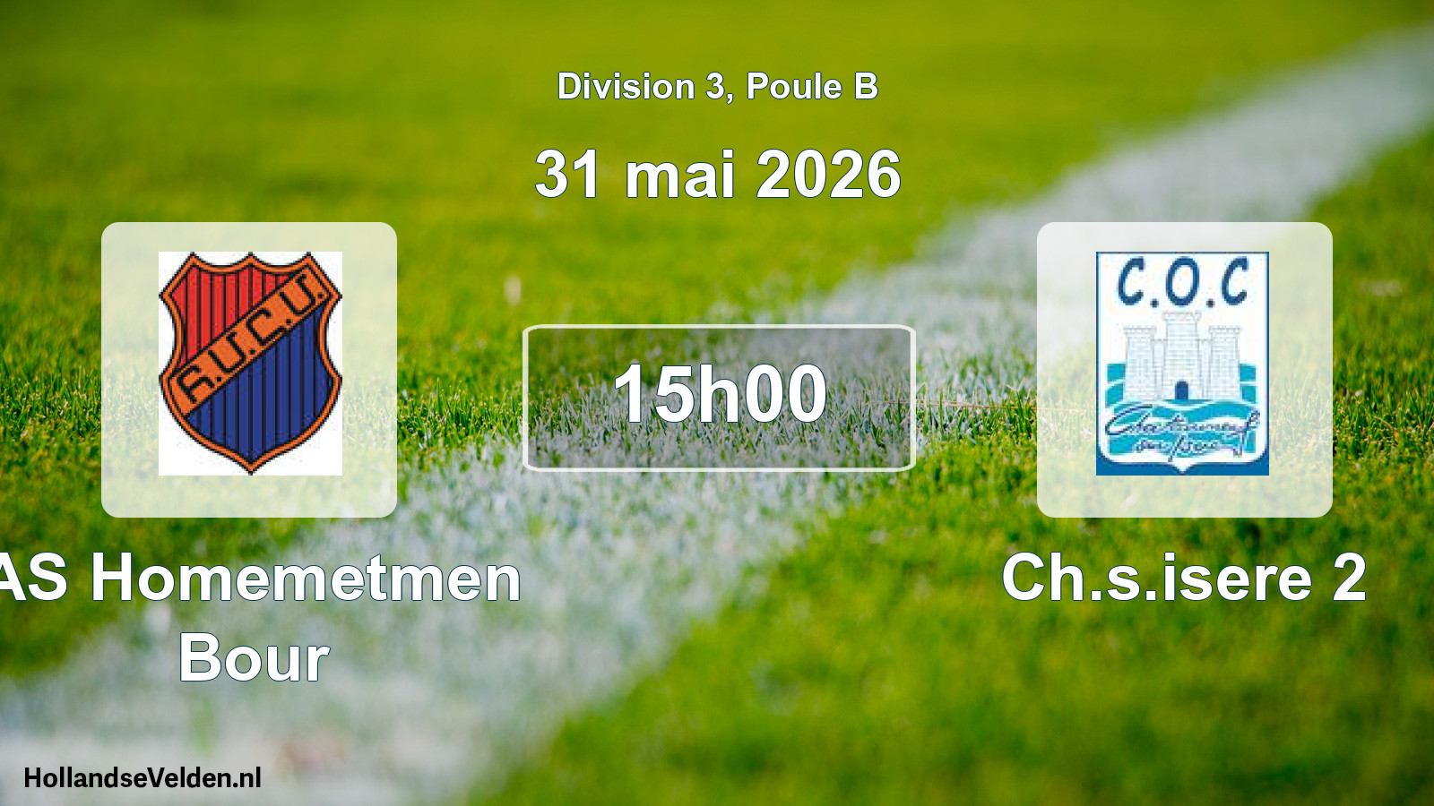 Match programmé: AS Homemetmen Bour - Ch.s.isere 2 (31 mai 2026)