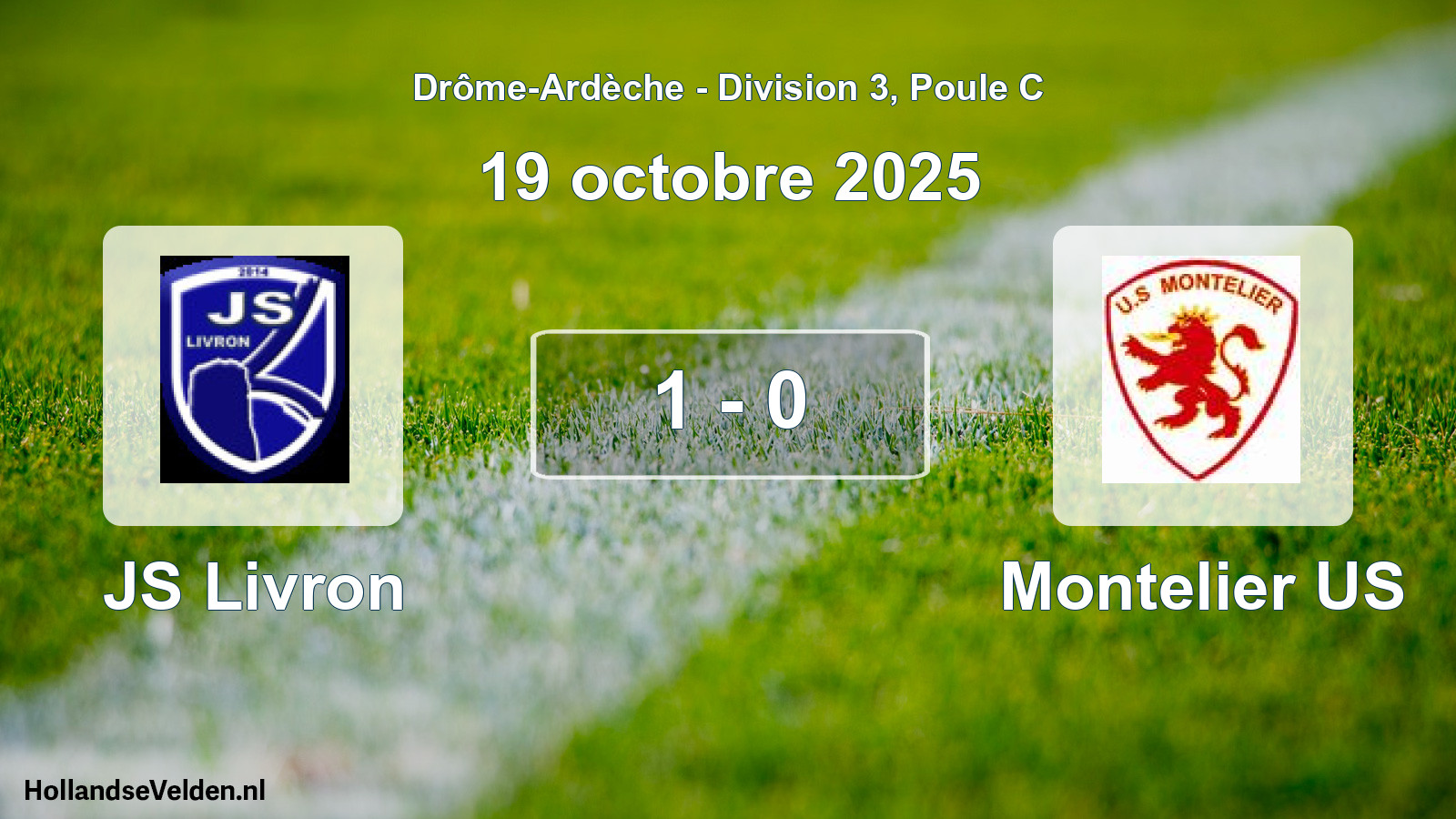 Gespeelde wedstrijd: JS Livron - Montelier US 1 - 0 (19 oktober 2025)