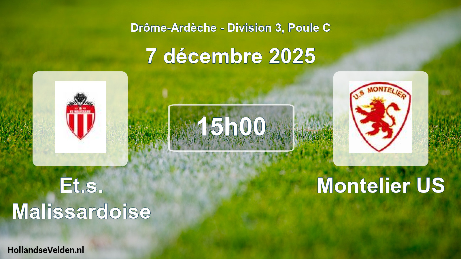 Scheduled Match: Et.s. Malissardoise - Montelier US (7 December 2025)