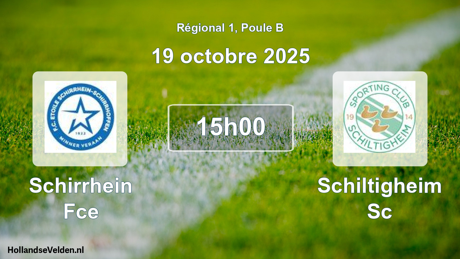 Scheduled Match: Schirrhein Fce - Schiltigheim Sc (19 October 2025)