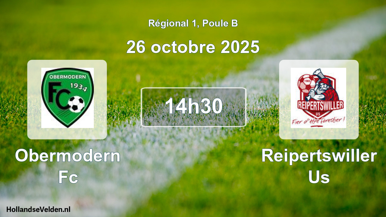 Scheduled Match: Obermodern Fc - Reipertswiller Us (26 October 2025)