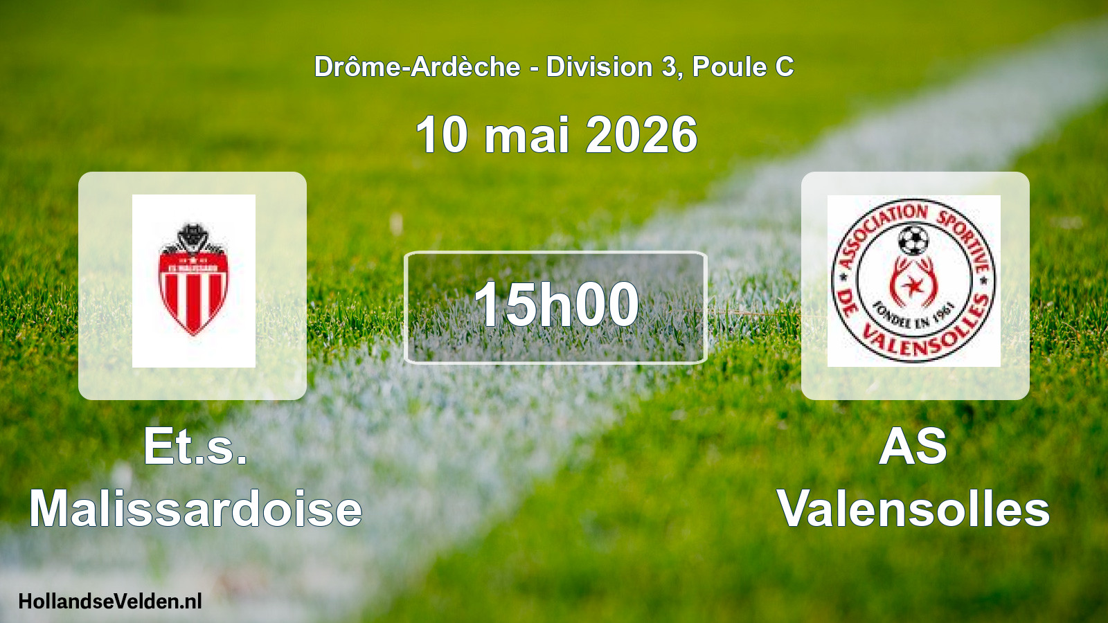 Scheduled Match: Et.s. Malissardoise - AS Valensolles (10 May 2026)
