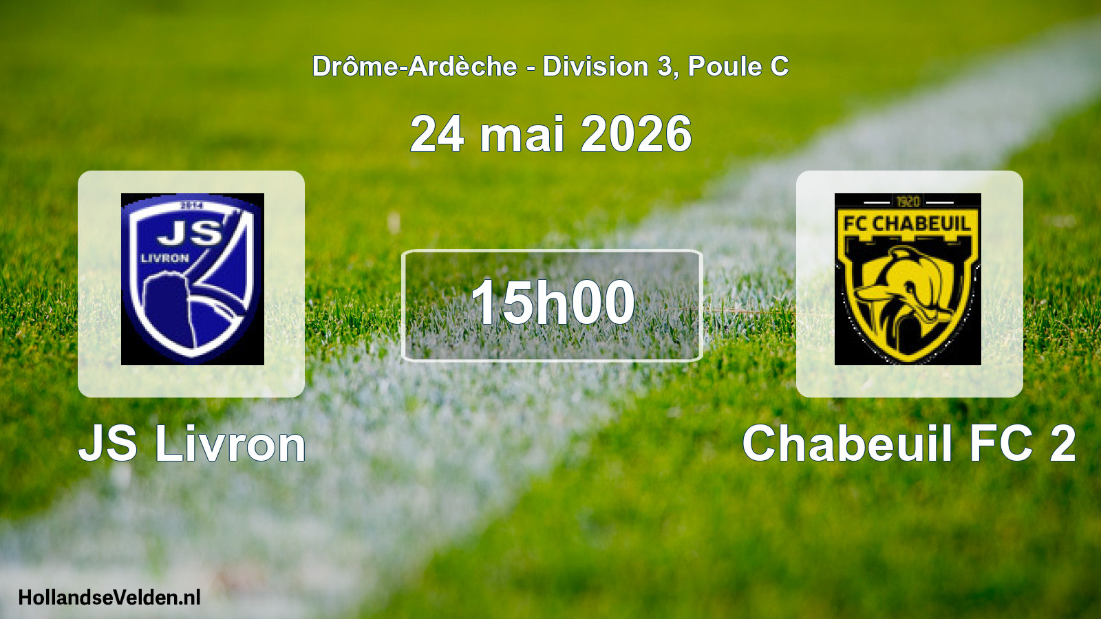 Geplande wedstrijd: JS Livron - Chabeuil FC 2 (24 mei 2026)