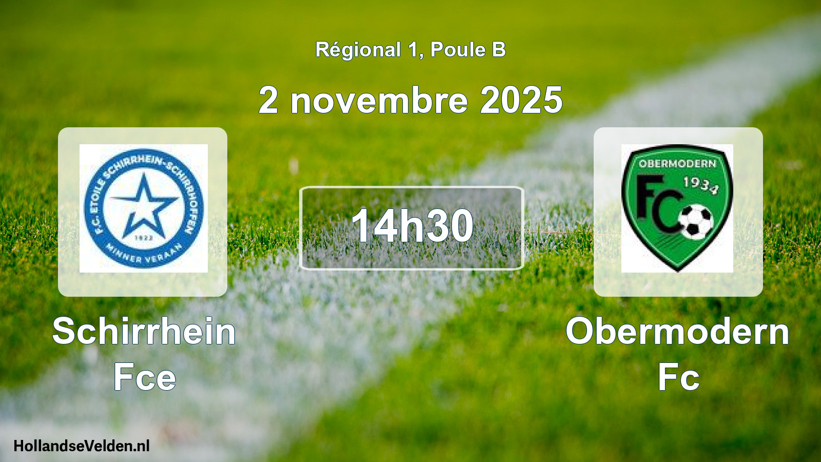 Geplande wedstrijd: Schirrhein Fce - Obermodern Fc (2 novembre 2025)