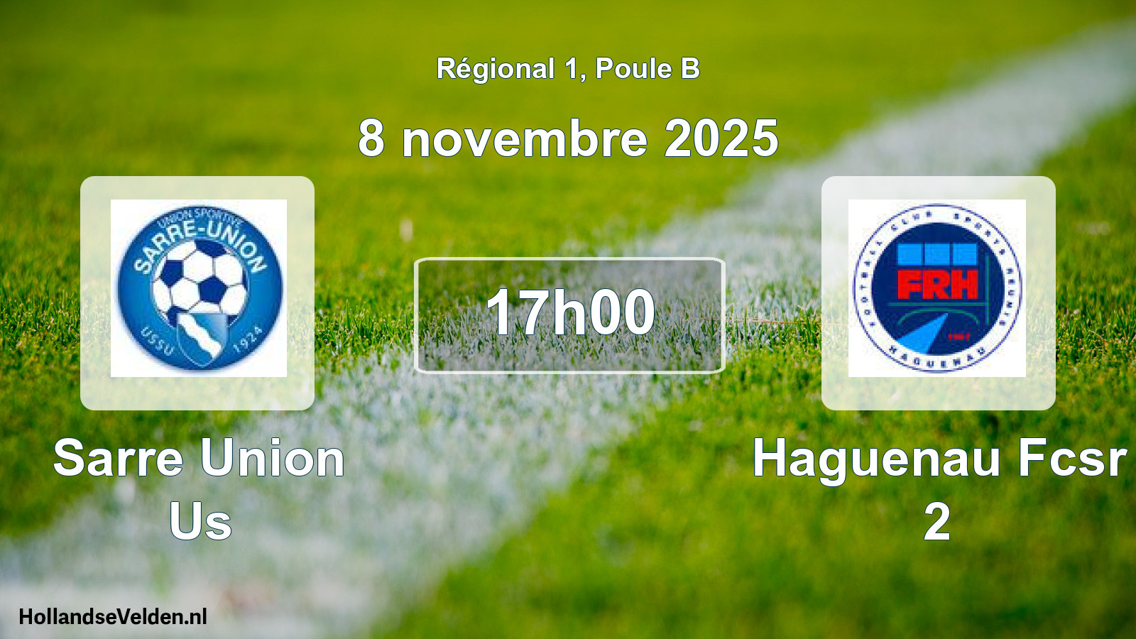 Scheduled Match: Sarre Union Us - Haguenau Fcsr 2 (8 November 2025)