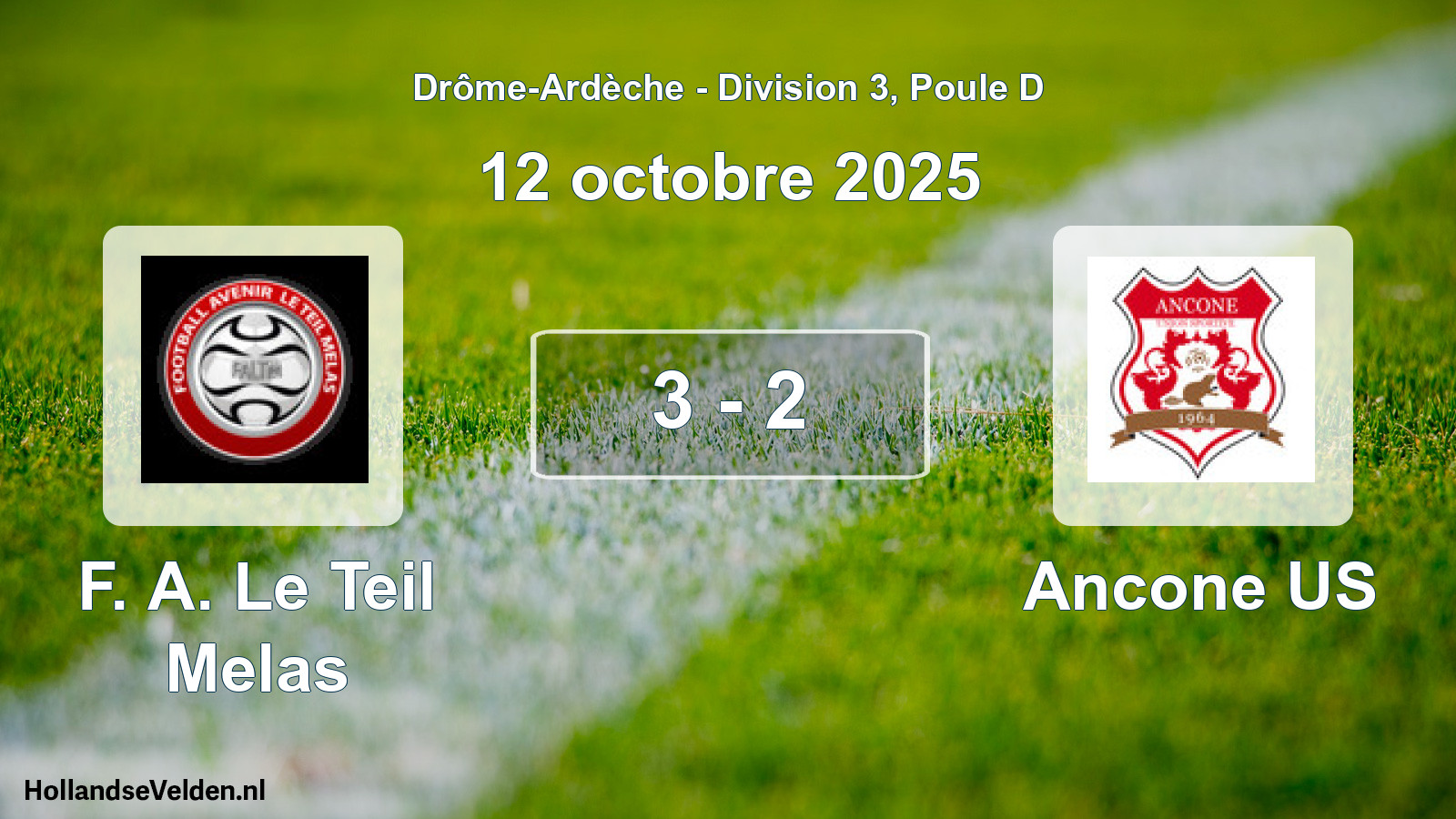 Gespeelde wedstrijd: F. A. Le Teil Melas - Ancone US 3 - 2 (12 oktober 2025)