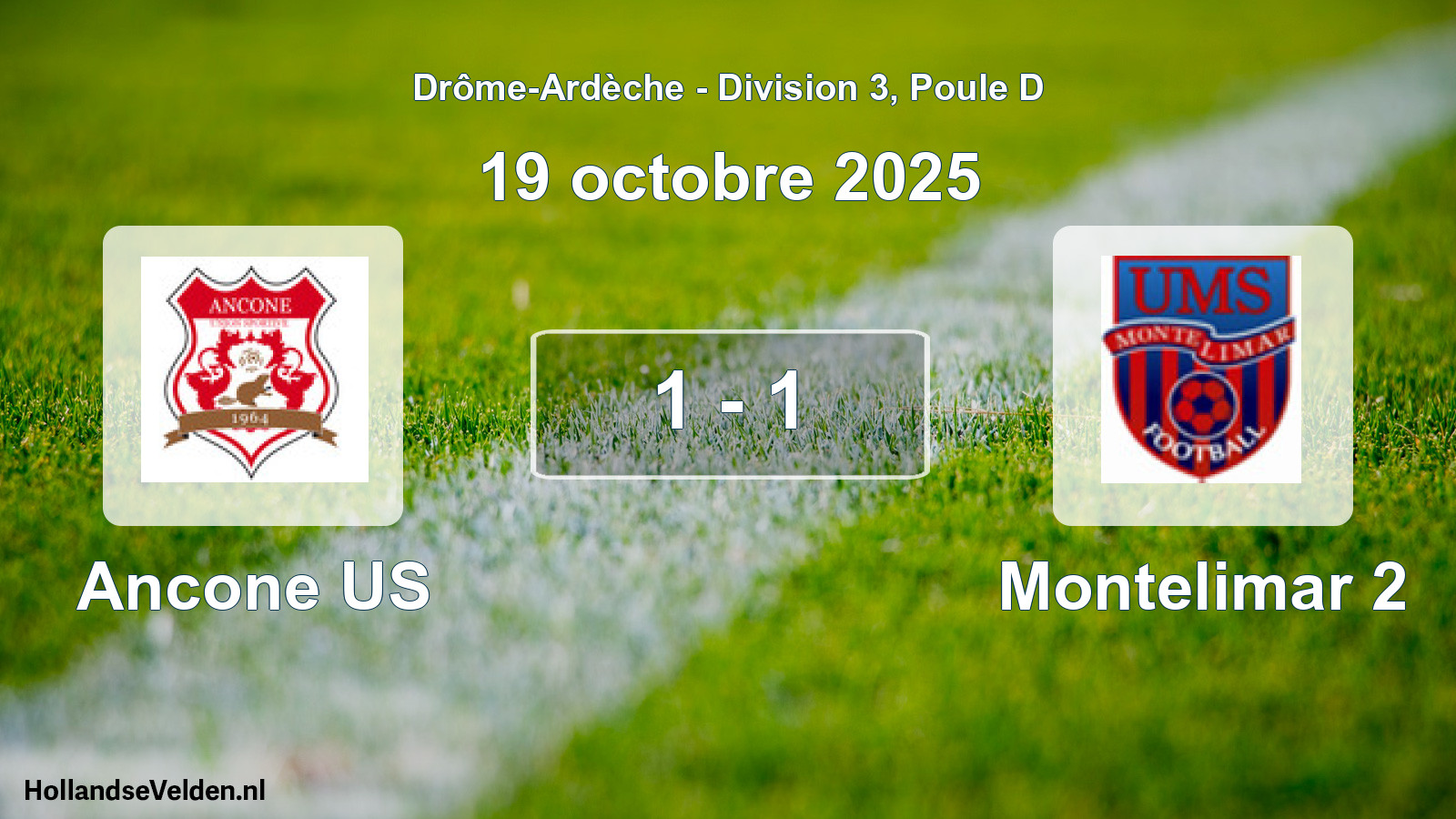Gespeelde wedstrijd: Ancone US - Montelimar 2 1 - 1 (19 oktober 2025)