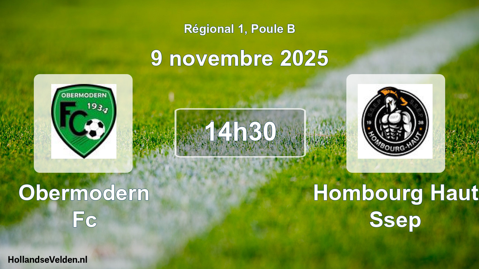Geplande wedstrijd: Obermodern Fc - Hombourg Haut Ssep (9 novembre 2025)