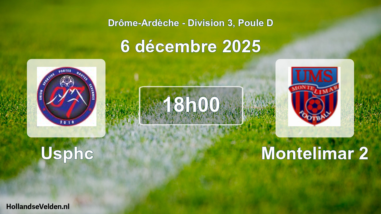 Geplande wedstrijd: Usphc - Montelimar 2 (6 december 2025)