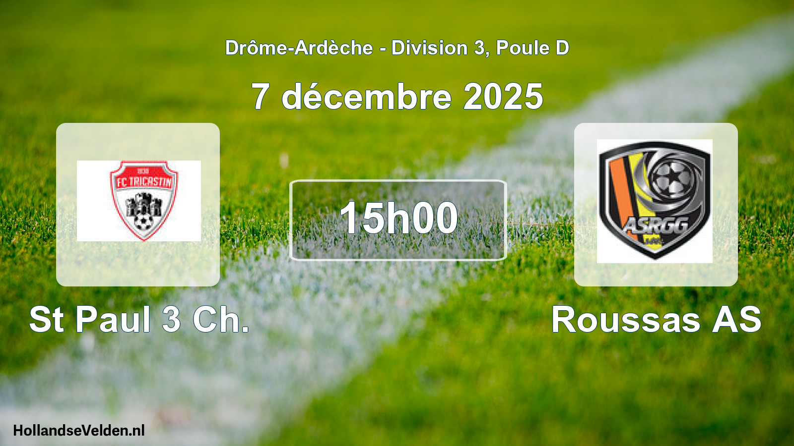 Scheduled Match: St Paul 3 Ch. - Roussas AS (7 December 2025)
