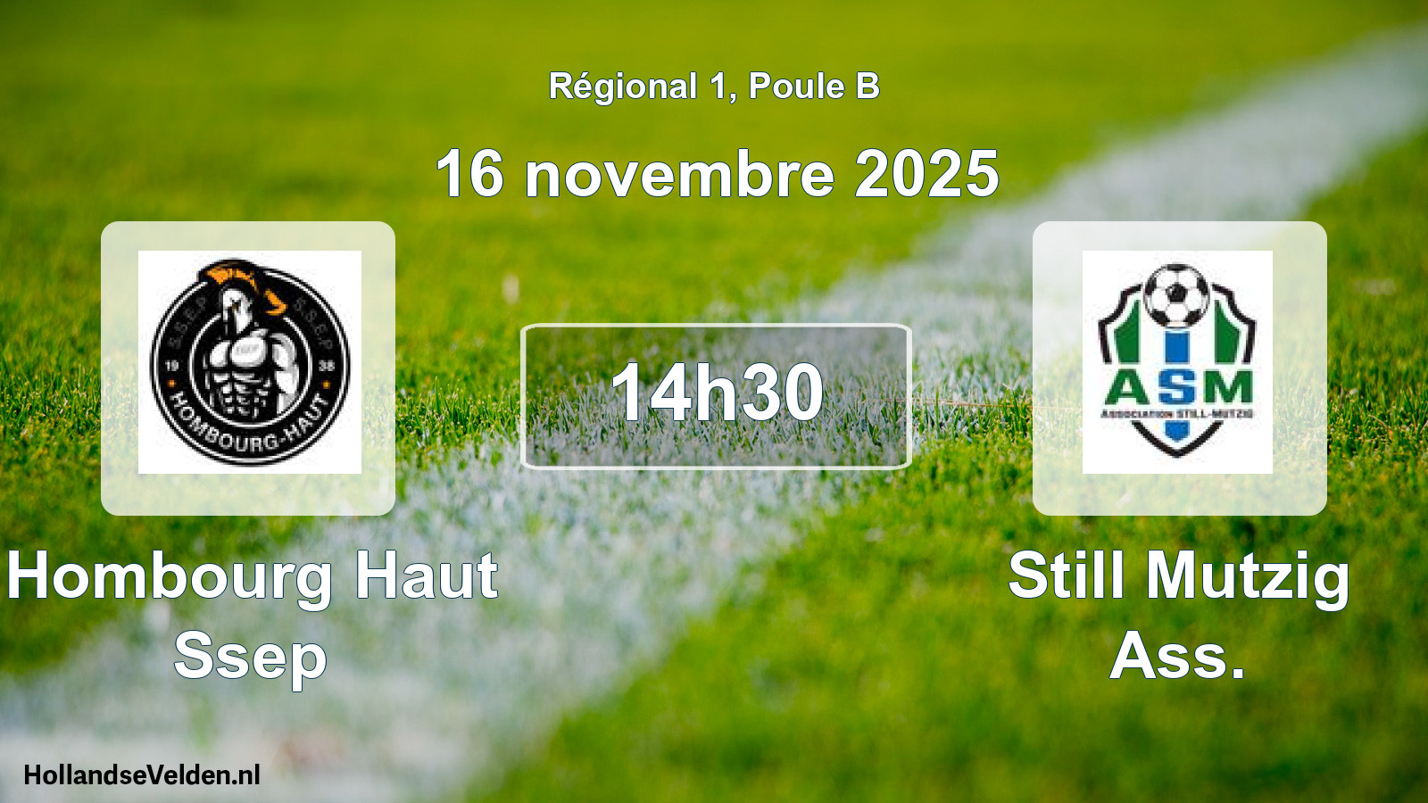 Geplande wedstrijd: Hombourg Haut Ssep - Still Mutzig Ass. (16 novembre 2025)