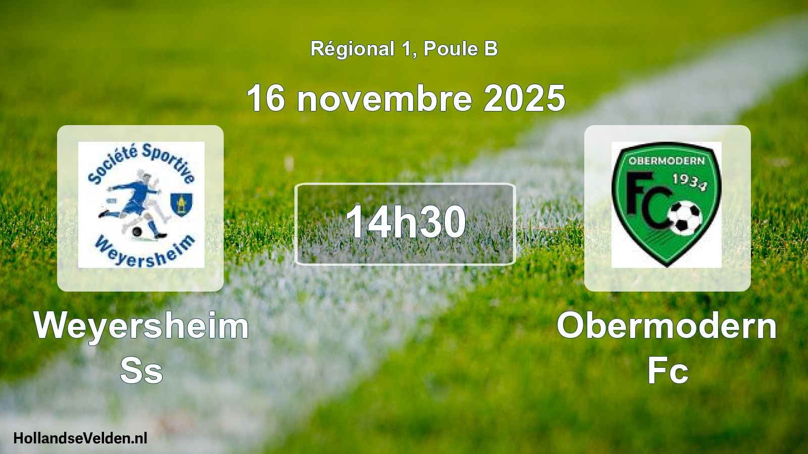Geplande wedstrijd: Weyersheim Ss - Obermodern Fc (16 november 2025)