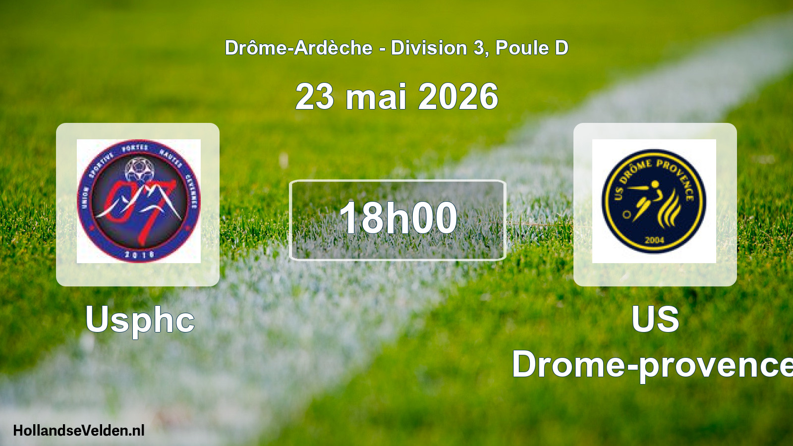 Geplande wedstrijd: Usphc - US Drome-provence (23 mei 2026)