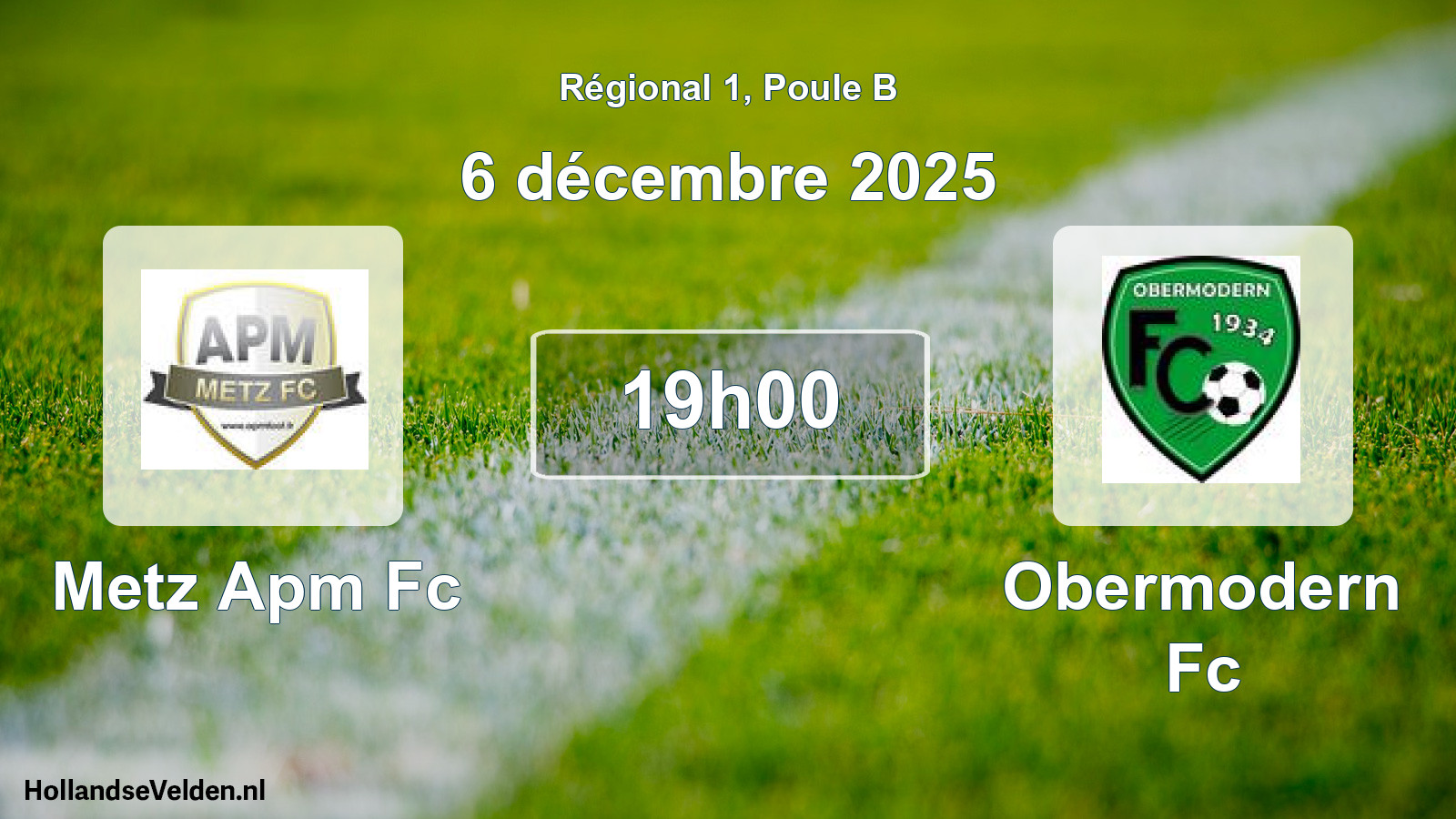 Scheduled Match: Metz Apm Fc - Obermodern Fc (6 December 2025)
