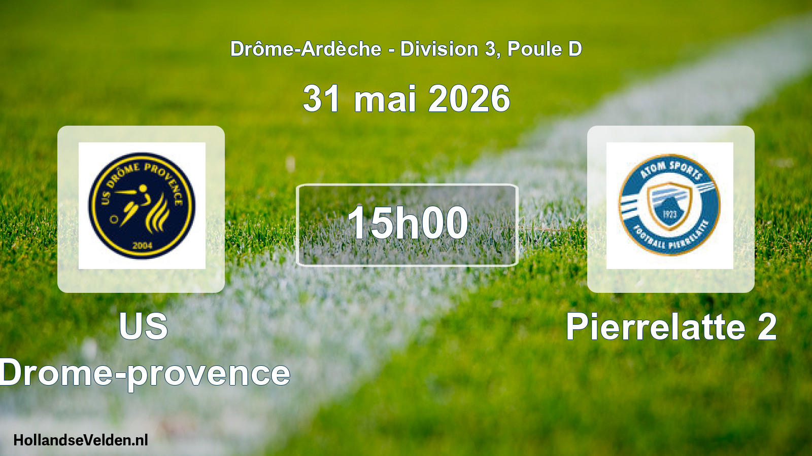 Geplande wedstrijd: US Drome-provence - Pierrelatte 2 (31 mei 2026)