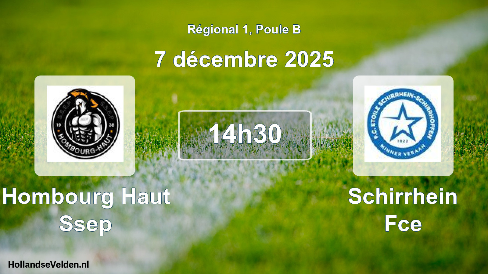Geplande wedstrijd: Hombourg Haut Ssep - Schirrhein Fce (7 décembre 2025)