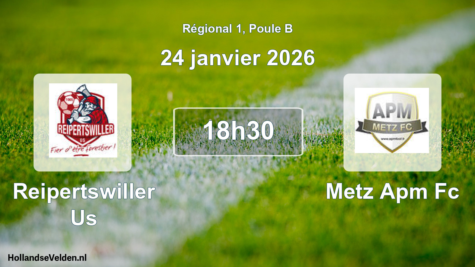 Geplande wedstrijd: Reipertswiller Us - Metz Apm Fc (24 janvier 2026)