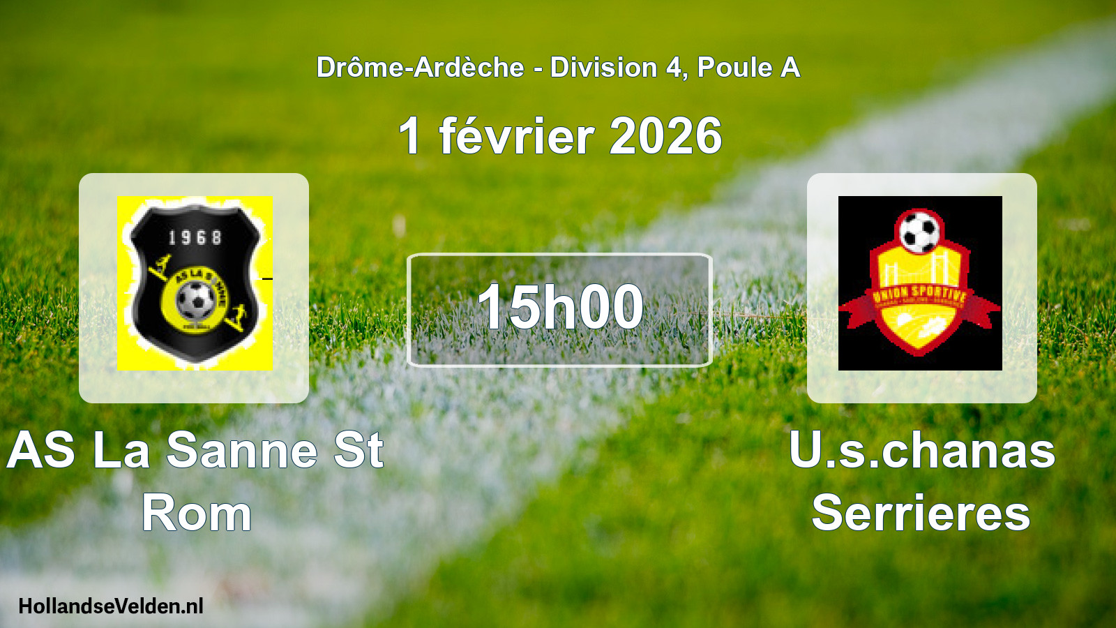 Geplande wedstrijd: AS La Sanne St Rom - U.s.chanas Serrieres (1 februari 2026)