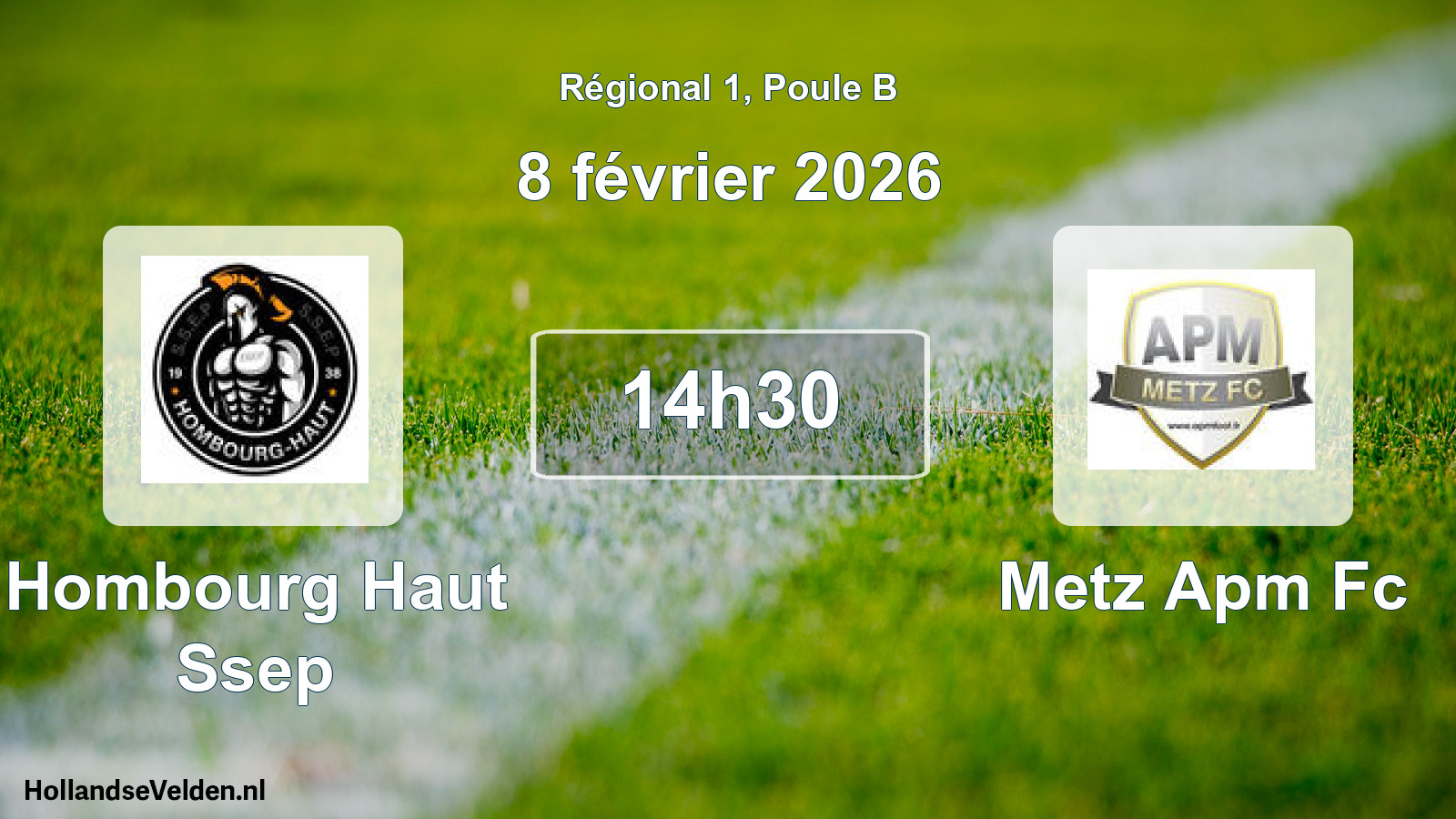 Geplande wedstrijd: Hombourg Haut Ssep - Metz Apm Fc (8 februari 2026)