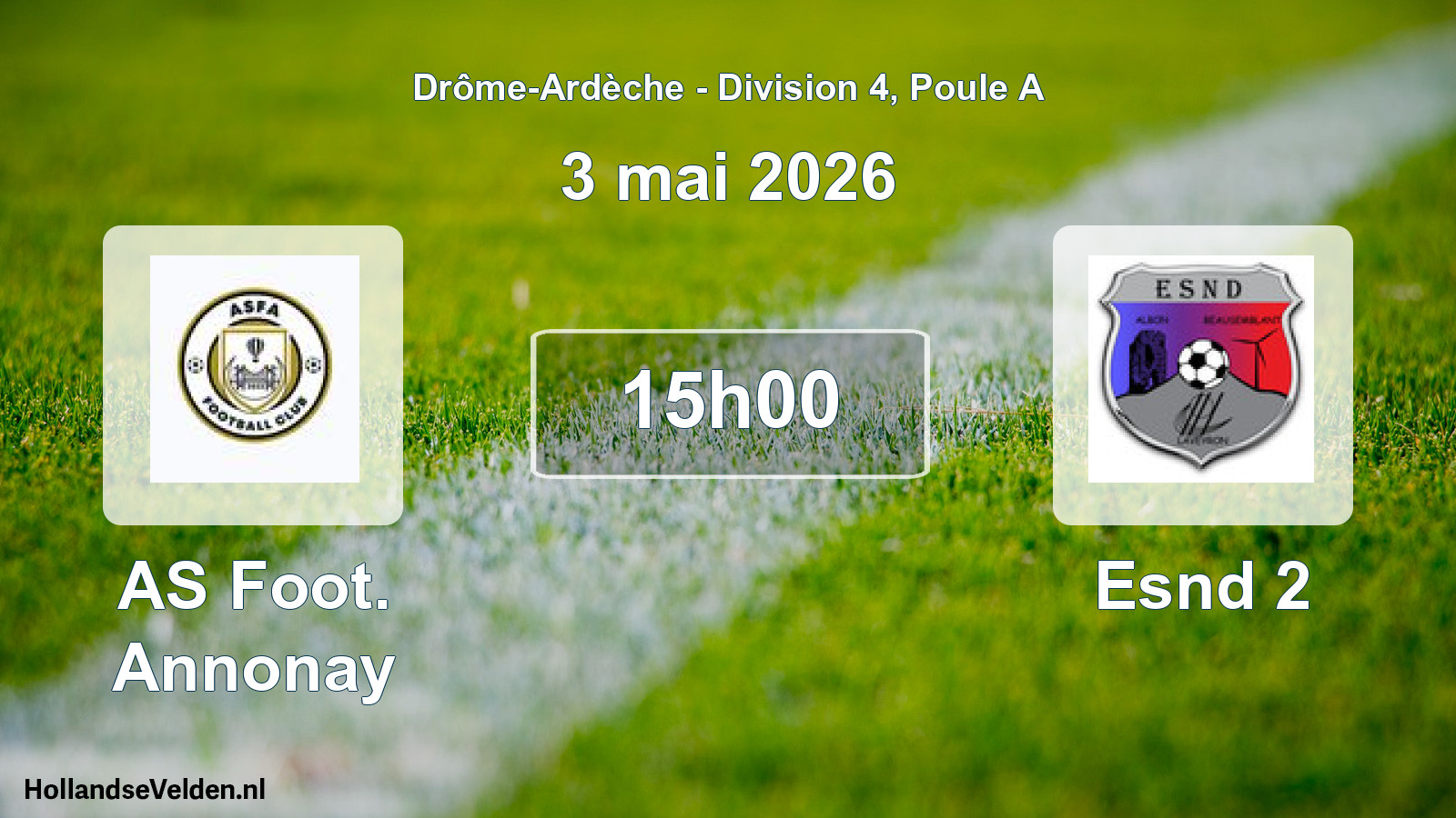 Scheduled Match: AS Foot. Annonay - Esnd 2 (3 May 2026)