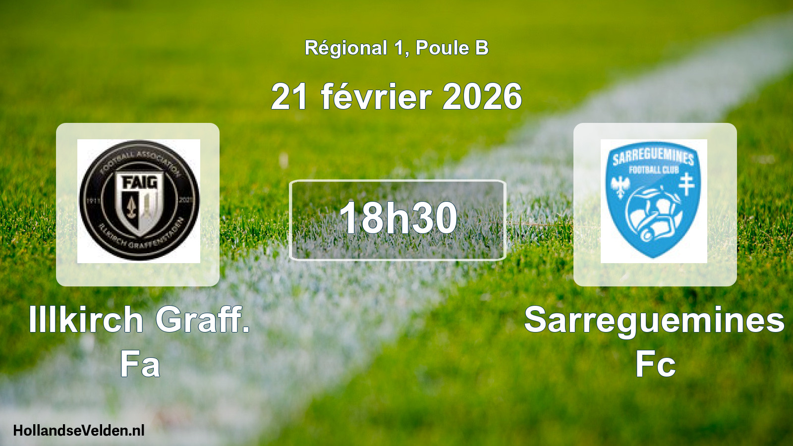 Geplande wedstrijd: Illkirch Graff. Fa - Sarreguemines Fc (21 février 2026)