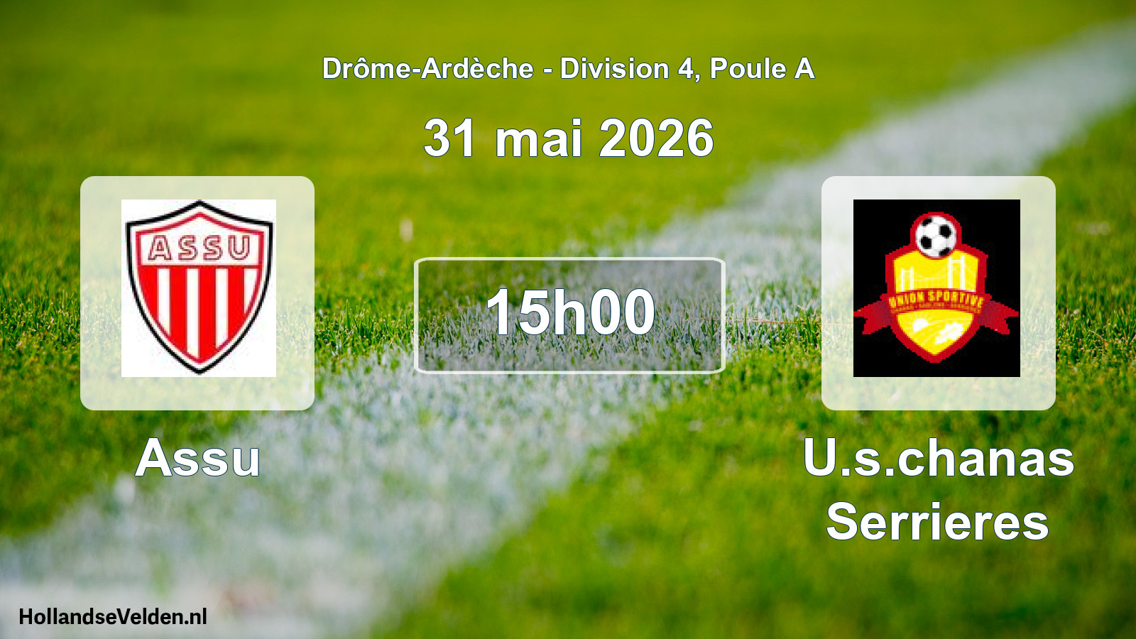 Geplande wedstrijd: Assu - U.s.chanas Serrieres (31 mei 2026)