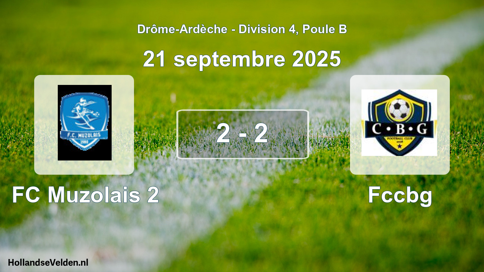 Total number of matches played: FC Muzolais 2 - Fccbg 2 - 2 (21 September 2025)