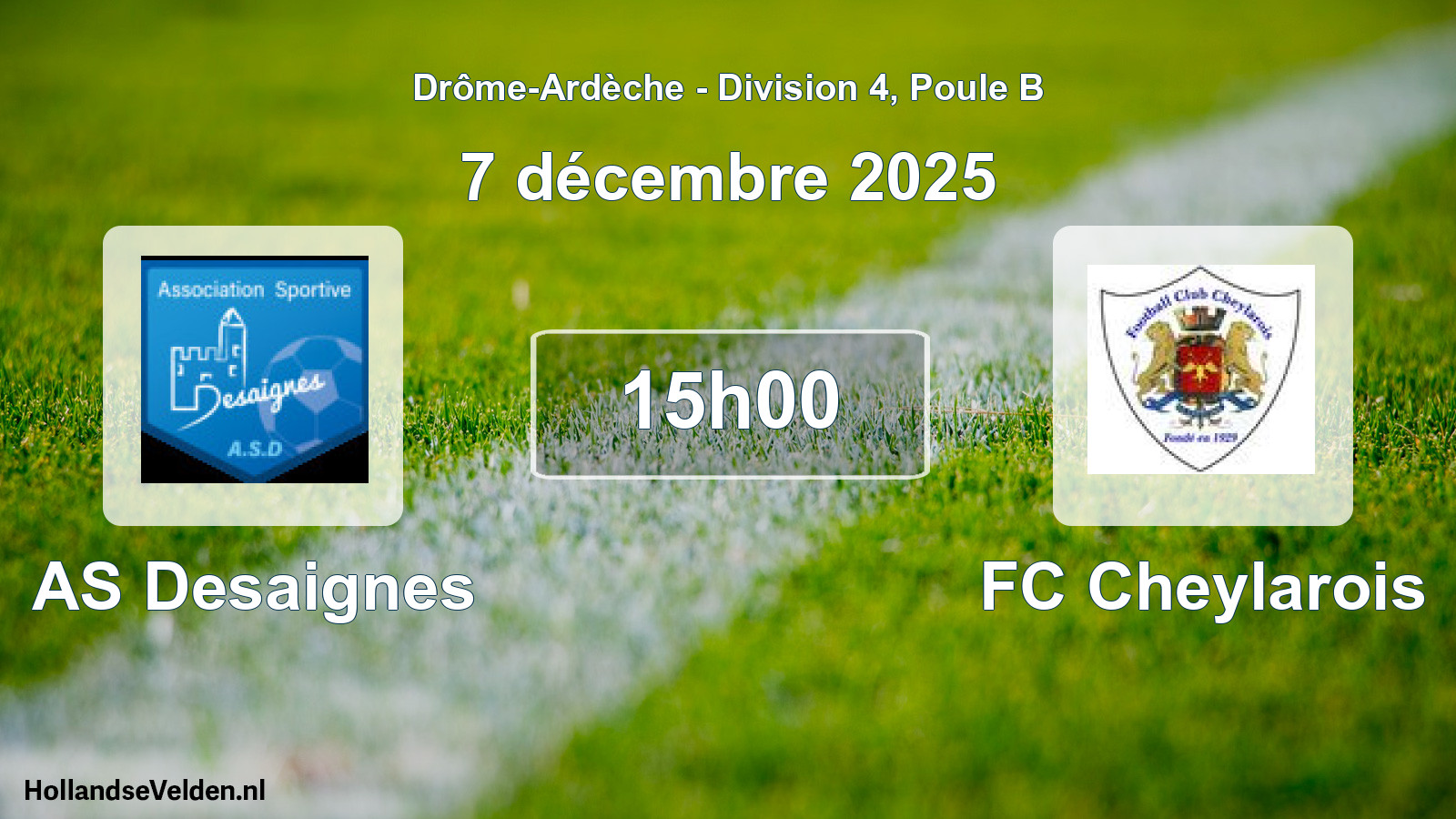 Geplande wedstrijd: AS Desaignes - FC Cheylarois (7 december 2025)
