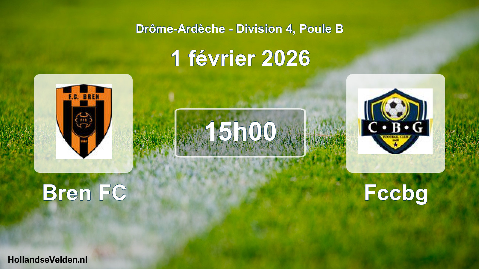 Geplande wedstrijd: Bren FC - Fccbg (1 februari 2026)