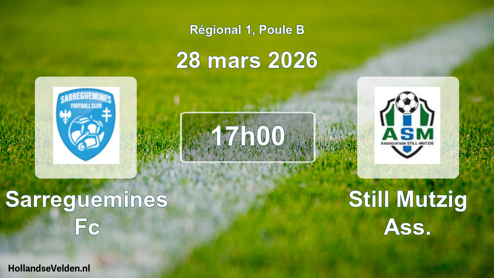 Scheduled Match: Sarreguemines Fc - Still Mutzig Ass. (28 March 2026)