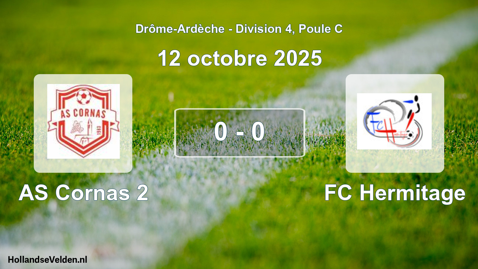 Gespeelde wedstrijd: AS Cornas 2 - FC Hermitage 0 - 0 (12 oktober 2025)