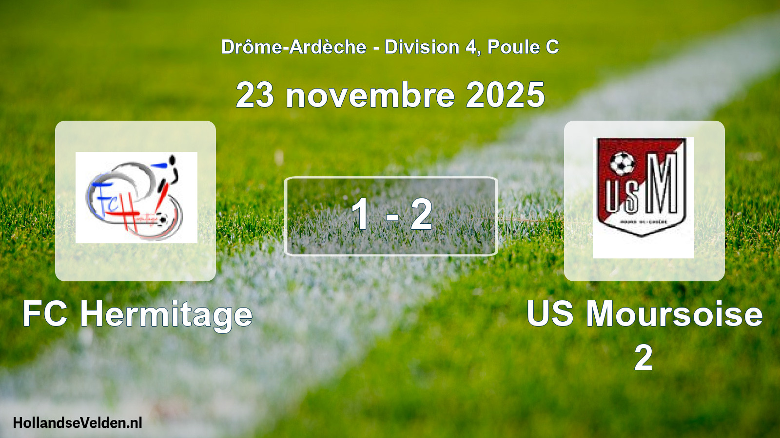 Gespeelde wedstrijd: FC Hermitage - US Moursoise 2 1 - 2 (23 november 2025)