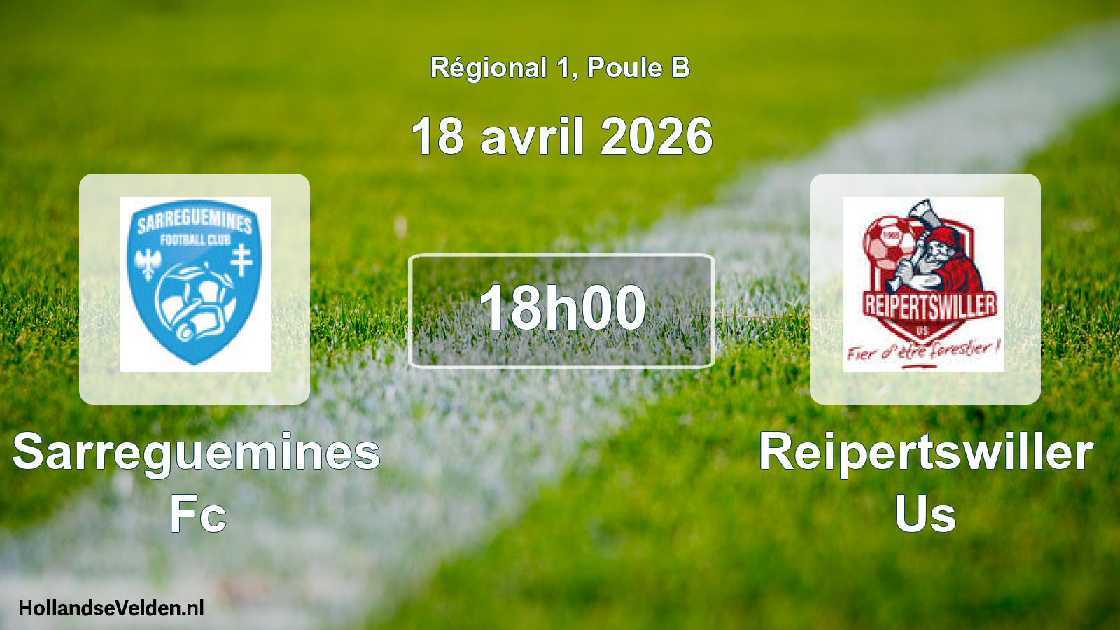 Geplande wedstrijd: Sarreguemines Fc - Reipertswiller Us (18 avril 2026)