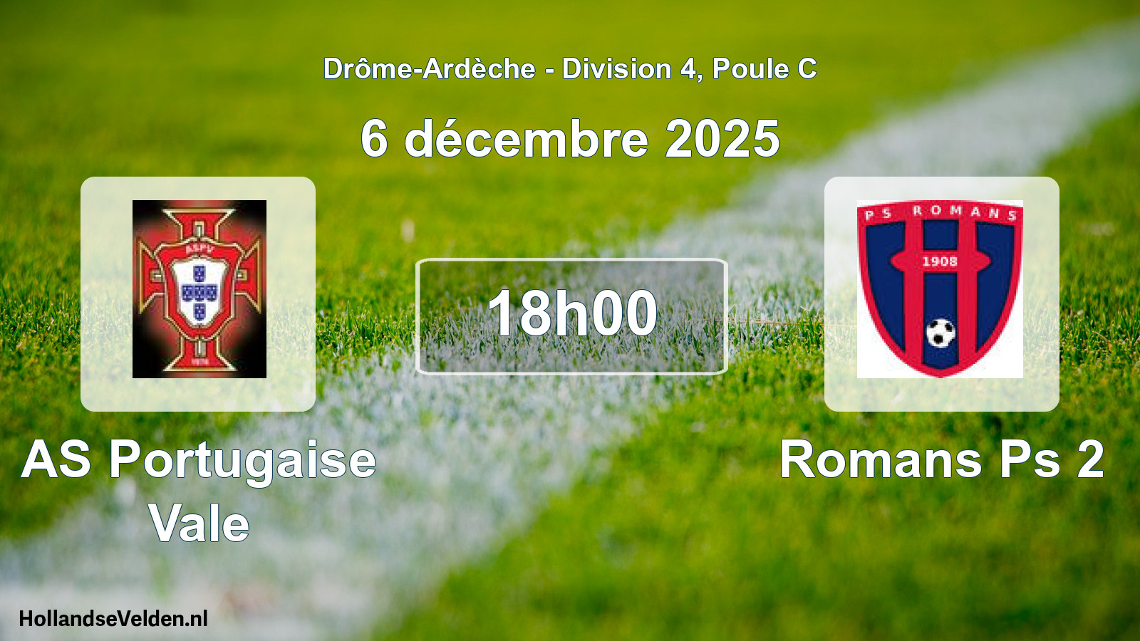 Geplande wedstrijd: AS Portugaise Vale - Romans Ps 2 (6 december 2025)