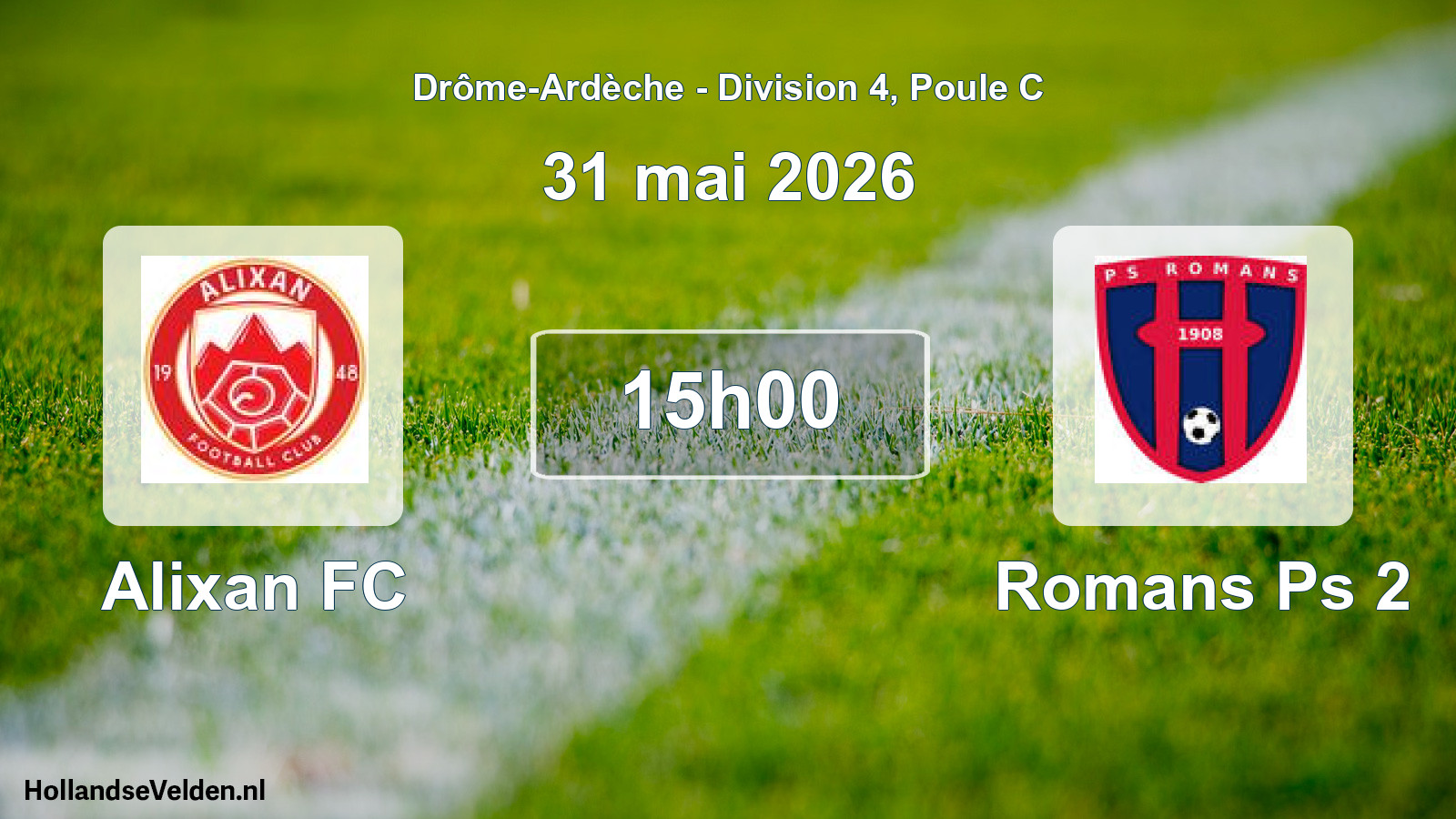 Scheduled Match: Alixan FC - Romans Ps 2 (31 May 2026)