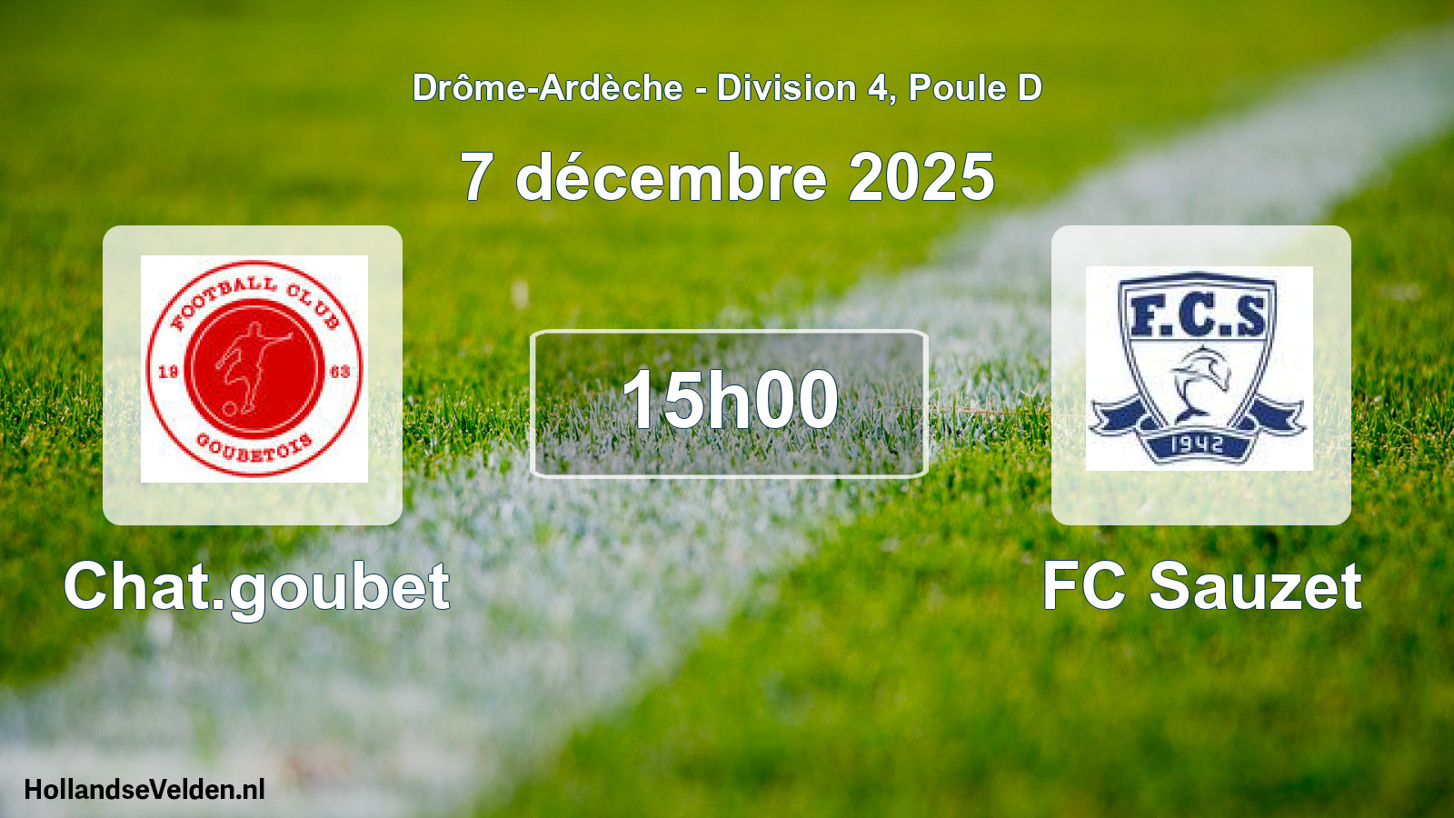 Geplande wedstrijd: Chat.goubet - FC Sauzet (7 december 2025)
