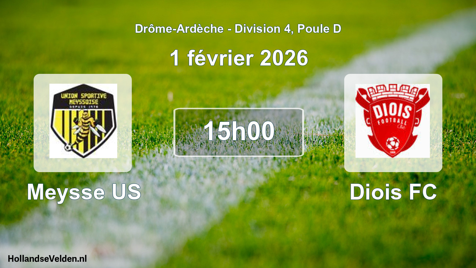Geplande wedstrijd: Meysse US - Diois FC (1 februari 2026)